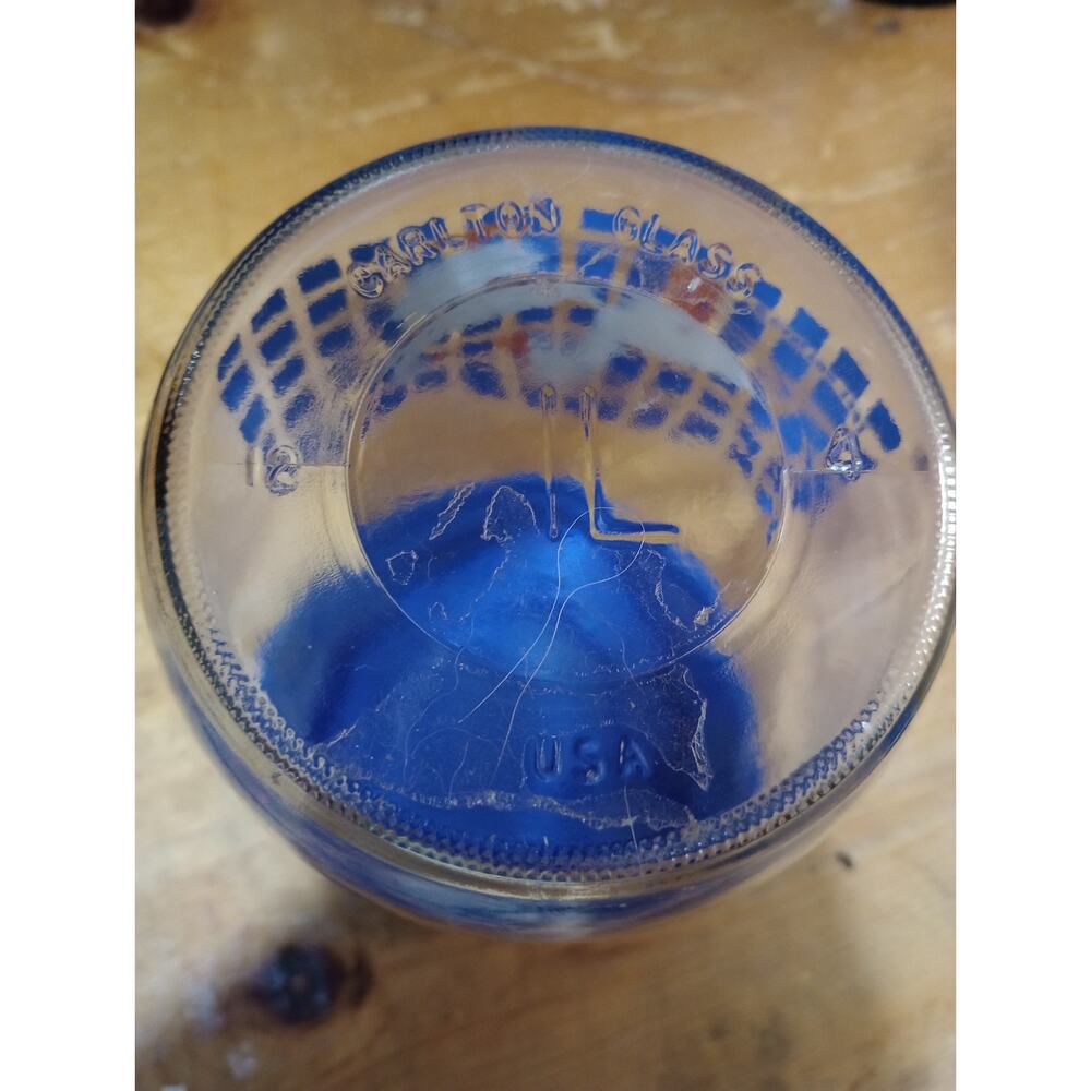 Vintage Carlton Glass Goose Geese Canister Container Jar With Lid 6 1/2"L Blue - Picture 4 of 4